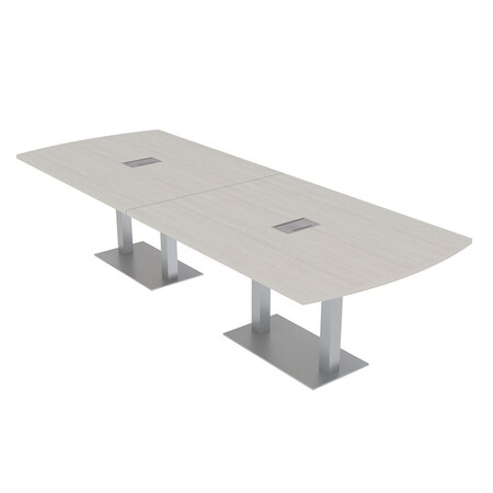 Skutchi Designs 45 in W, 120 in L, 29 in H, Engineered Wood Top, Ivory HAR-AREC-46X119-DOU-ELEC-XD1026